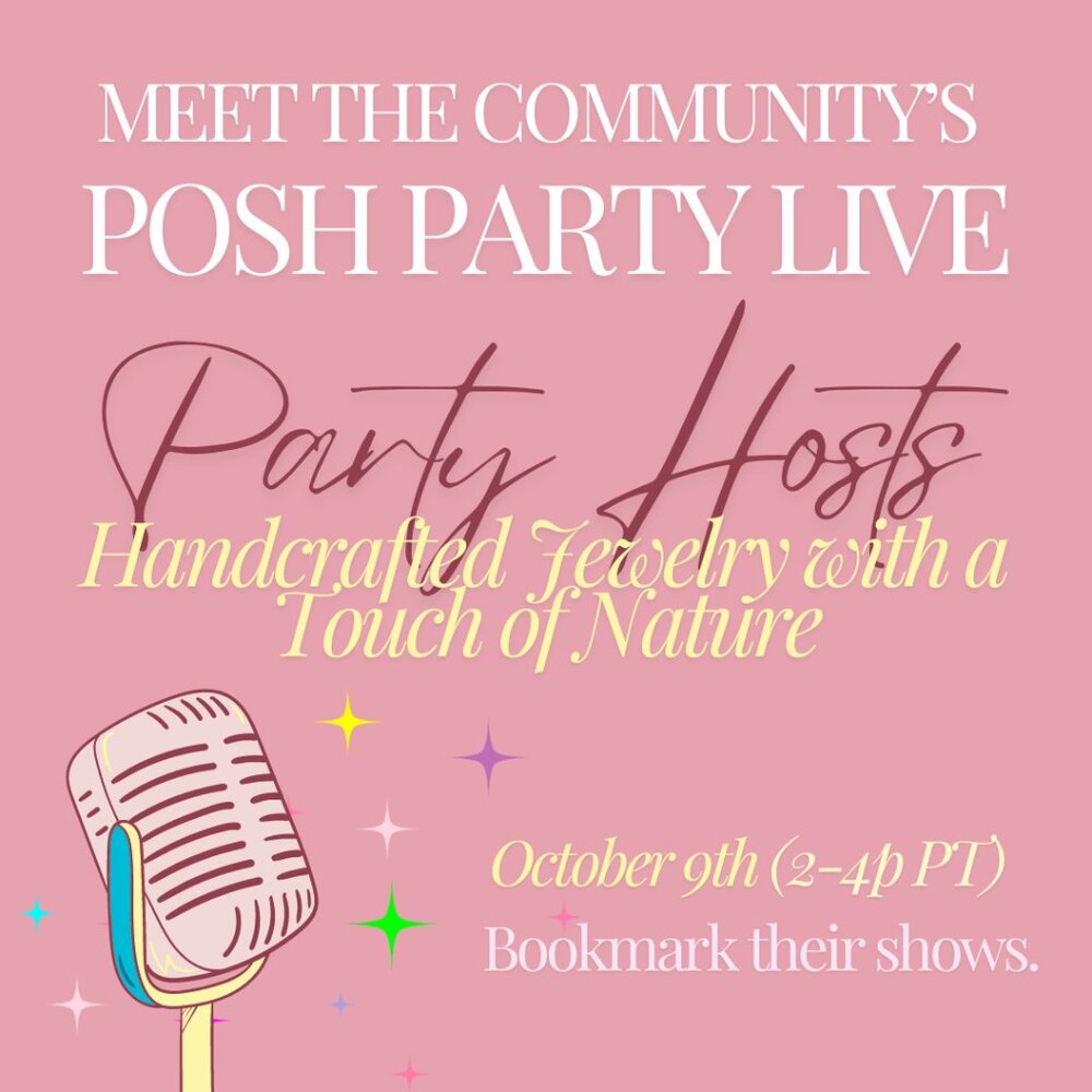 Support our Party Hosts for 10/9: HANDCRAFTED JEWELRY WITH A TOUCH OF NATURE!
